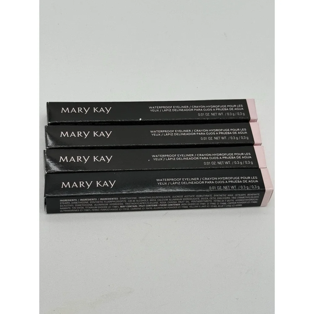 MARY KAY 4 WATERPROOF EYELINER Black Brown Steely & Blue NIB